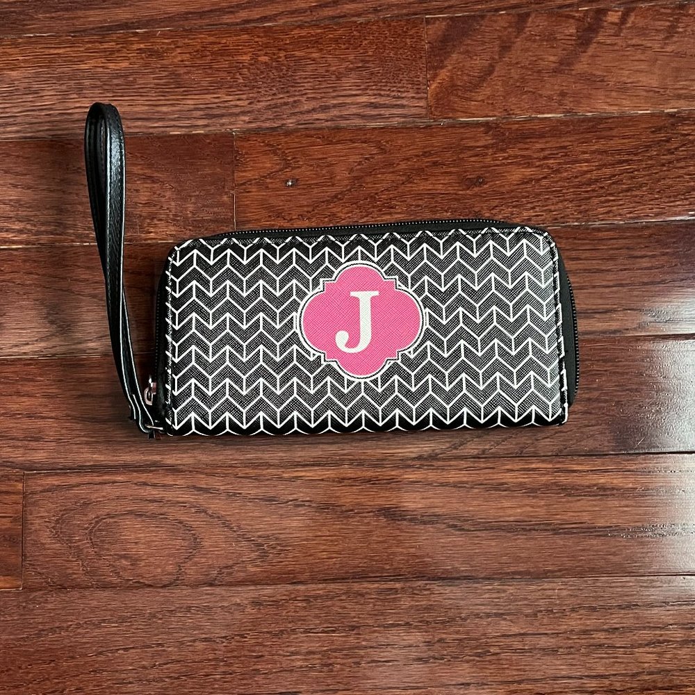 "J" Initialed Wrist Wallet
